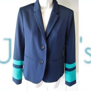 NWT Gap Womens Navy Colorblock Academy Blazer Sz 4